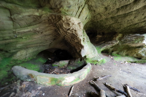 Hidden freshwater spring in Sewanee Natural Bridge State Natural Area in Tennessee 