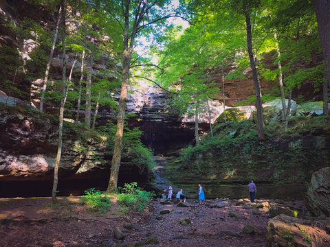 Waterfall trail in Ferne Clyffe State Park Shawnee National forest Illinois 