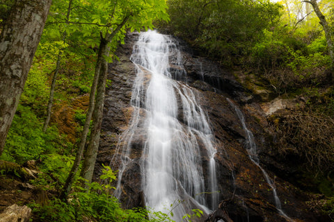 Rufus Morgan Falls hiking trail Nantahala National Forest North Carolina waterfall