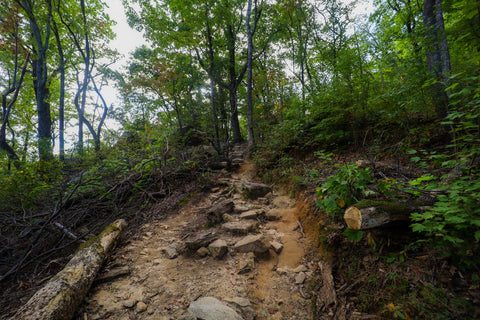 Hiking the table rock trail in table rock state park South Carolina 