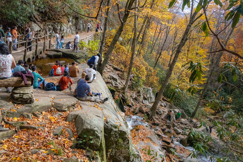 Laurel falls great smoky mountains national park Tennessee hiking trail waterfalls