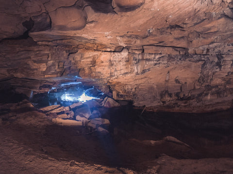 the lake room in cascade cave within Carter caves state park Kentucky 