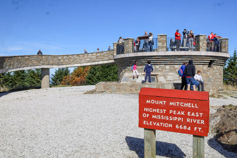 Lookout tower atop Mount Mitchell state park North Carolina  