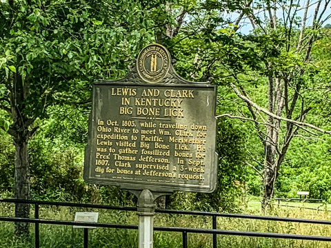 big bone lick state park historical placard 