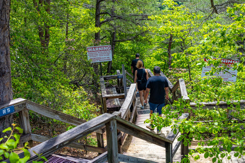 Tallulah gorge state park waterfalls hiking trail Georgia Suspension bridge