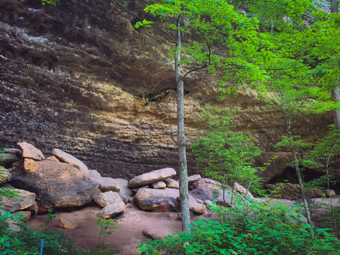 Hawks cave trail Ferne Clyffe State Park Shawnee National forest Illinois 