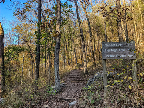 sunset point trailhead in mammoth cave national park kentucky
