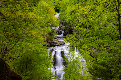 Mountain waters scenic byway Nantahala National Forest North Carolina waterfalls  Cullasaja Falls overlook