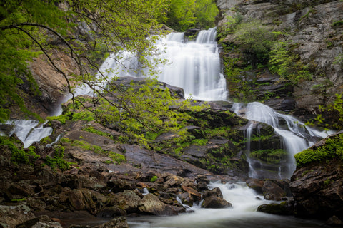 Mountain waters scenic byway Nantahala National Forest North Carolina waterfalls  Cullasaja falls