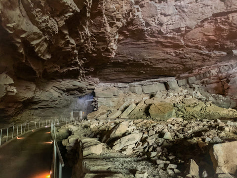 view of inside cave entrance in cathedral caverns state park alabama