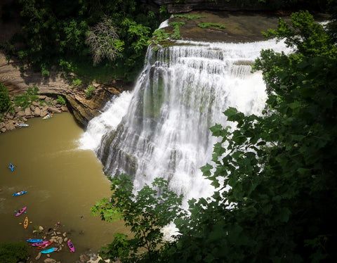 Burgess falls state park river hiking trail waterfalls Tennessee 