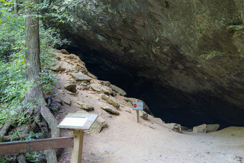 Natural bridge state park Virginia natural arch hiking trail waterfall lace falls