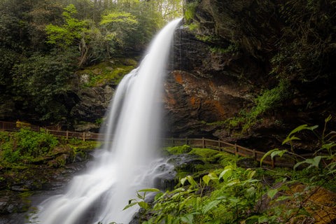 Mountain waters scenic byway Nantahala National Forest North Carolina waterfalls  Dry falls