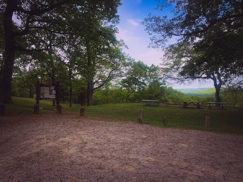 High knob overlook picnic area hiking trails in Shawnee National forest Illinois 