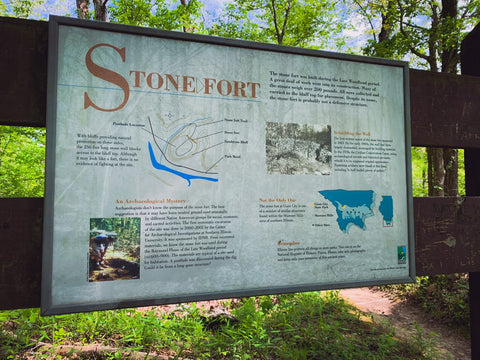 Stone fort hiking trail in giant city state park Illinois Shawnee National forest prehistoric site