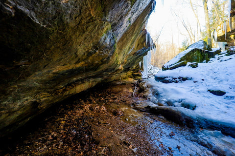 hemlock cliffs rockshelter hiking trail hoosier national forest indiana