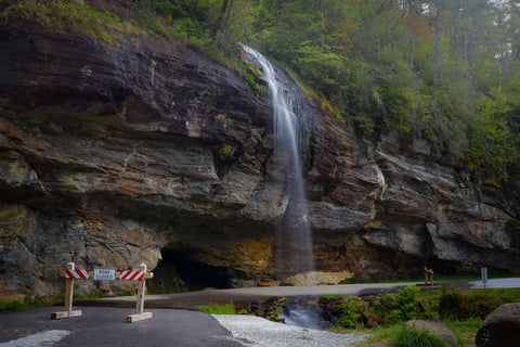 Mountain waters scenic byway Nantahala National Forest North Carolina waterfalls  Bridal veil falls