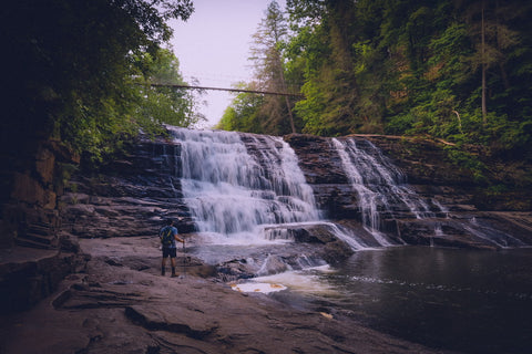 Fall creek falls state park waterfall hiking trail Tennessee Cane creek falls cane creek cascades