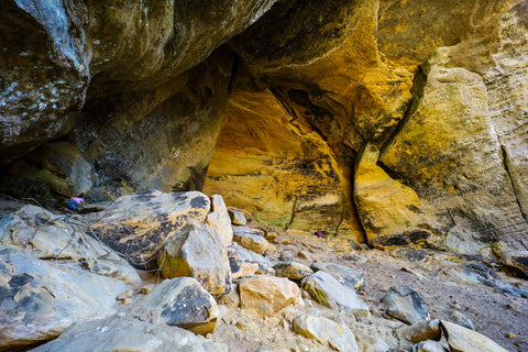 interior view of morgan cave along the lower trails in jeffreys cliffs kentucky