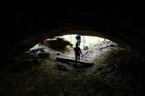 cave along natural bridge arch in pickett ccc state park