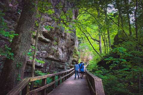 Giant city nature trail in giant city state park Illinois Shawnee National forest 