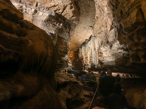 rare rock formations in squire boone caverns in indiana