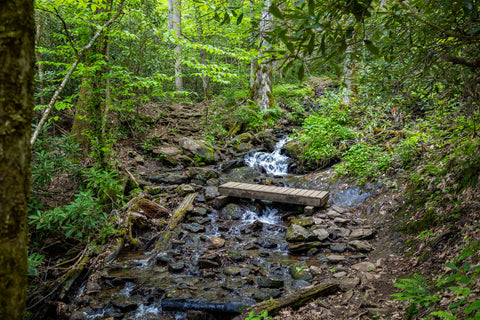 Rufus Morgan Falls hiking trail Nantahala National Forest North Carolina waterfall