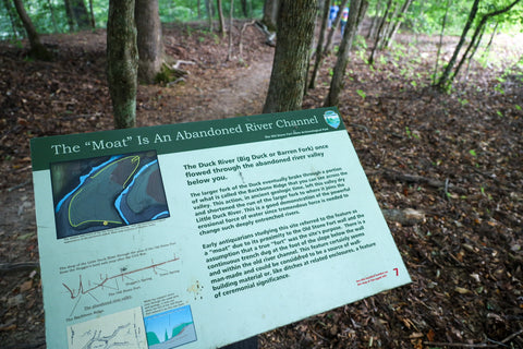 Old stone fort state archeological park Tennessee waterfall hiking trails prehistoric site