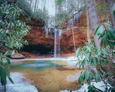 copperas falls waterfall in red river gorge Kentucky 