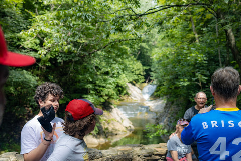 Natural bridge state park Virginia natural arch hiking trail waterfall lace falls