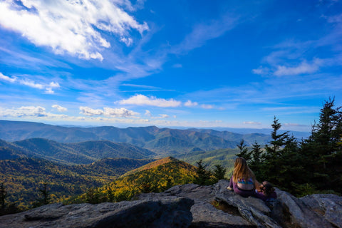 Sitting atop Mount Craig In The Black Mountains Of North Carolina