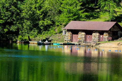 canoeing on Arch Lake in Pickett CCC State Park