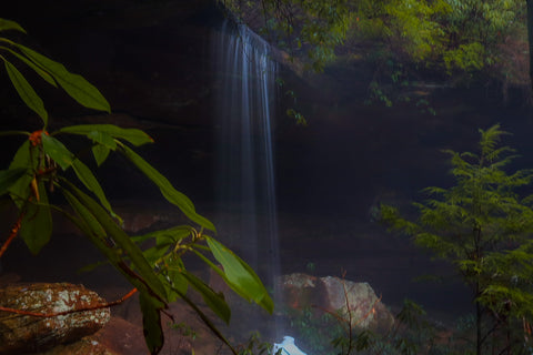 Van hook falls Kentucky hiking trail waterfall