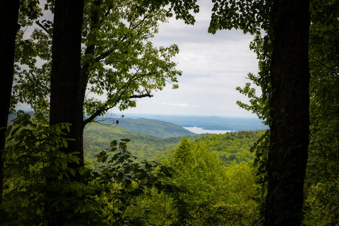 Upper whitewater falls overlook scenic area Nantahala National forest North Carolina hiking trail