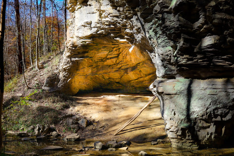 Natural bridge trail in Carter caves state park kentucky