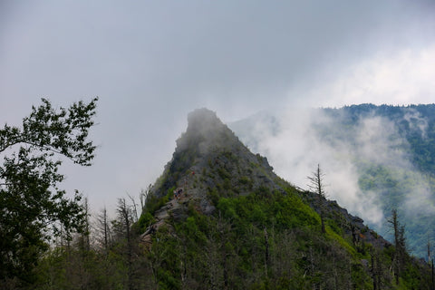 Chimney tops peak in great smoky mountains National park Tennessee 