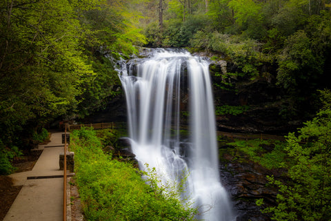 Mountain waters scenic byway Nantahala National Forest North Carolina waterfalls  Dry falls