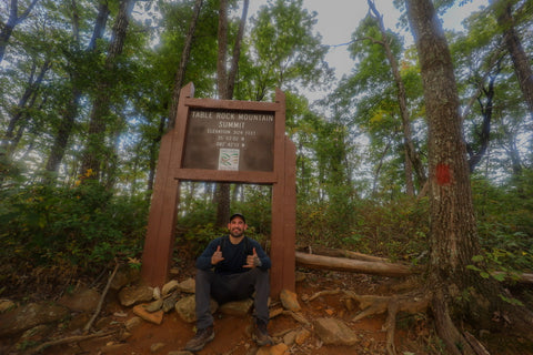 Summit of table rock mountain in table rock state park South Carolina 