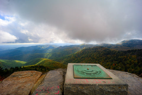 Overlook from devils courthouse along the blue ridge parkway in North Carolina 