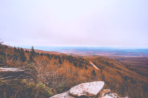 cliffs above rough ridge along the tanawha trail on the blue ridge parkway