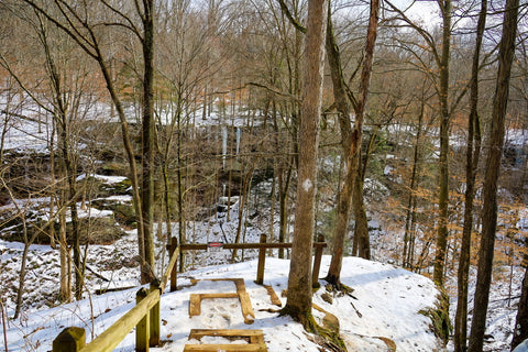 hemlock cliffs box canyon hiking trail hoosier national forest indiana