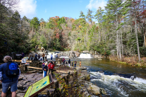 upper falls viewing area of erwins trail in linville falls