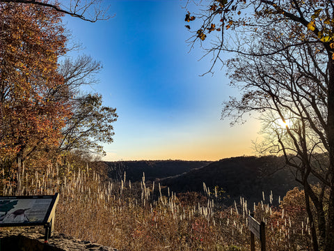 watching sunset on sunset point in mammoth cave national park kentucky