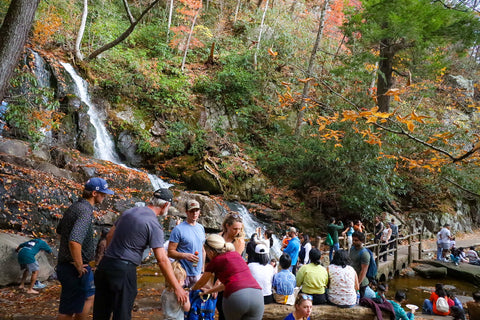 Laurel falls great smoky mountains national park Tennessee hiking trail waterfalls