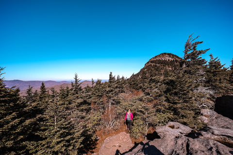 panoramic view of grandfather mountain and macrae peak