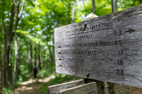 Apple orchard falls waterfall trail blue ridge parkway Appalachian Trail Virginia