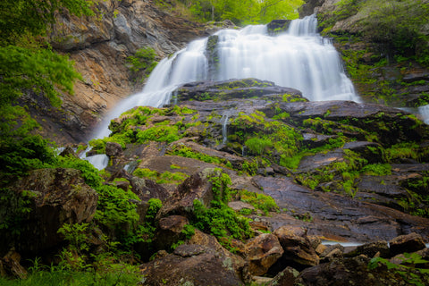 Mountain waters scenic byway Nantahala National Forest North Carolina waterfalls  Cullasaja falls