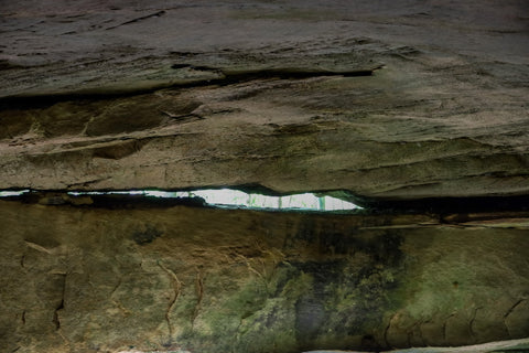 small window in cave wall inside Hazard Cave in Pickett CCC State Park