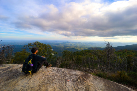 Overlook from table rock summit in table rock state park South Carolina 