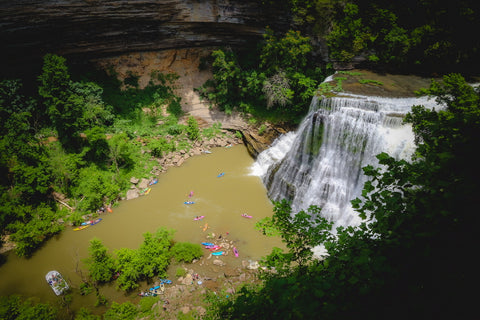 Burgess falls state park river hiking trail waterfalls Tennessee 